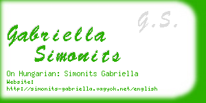 gabriella simonits business card